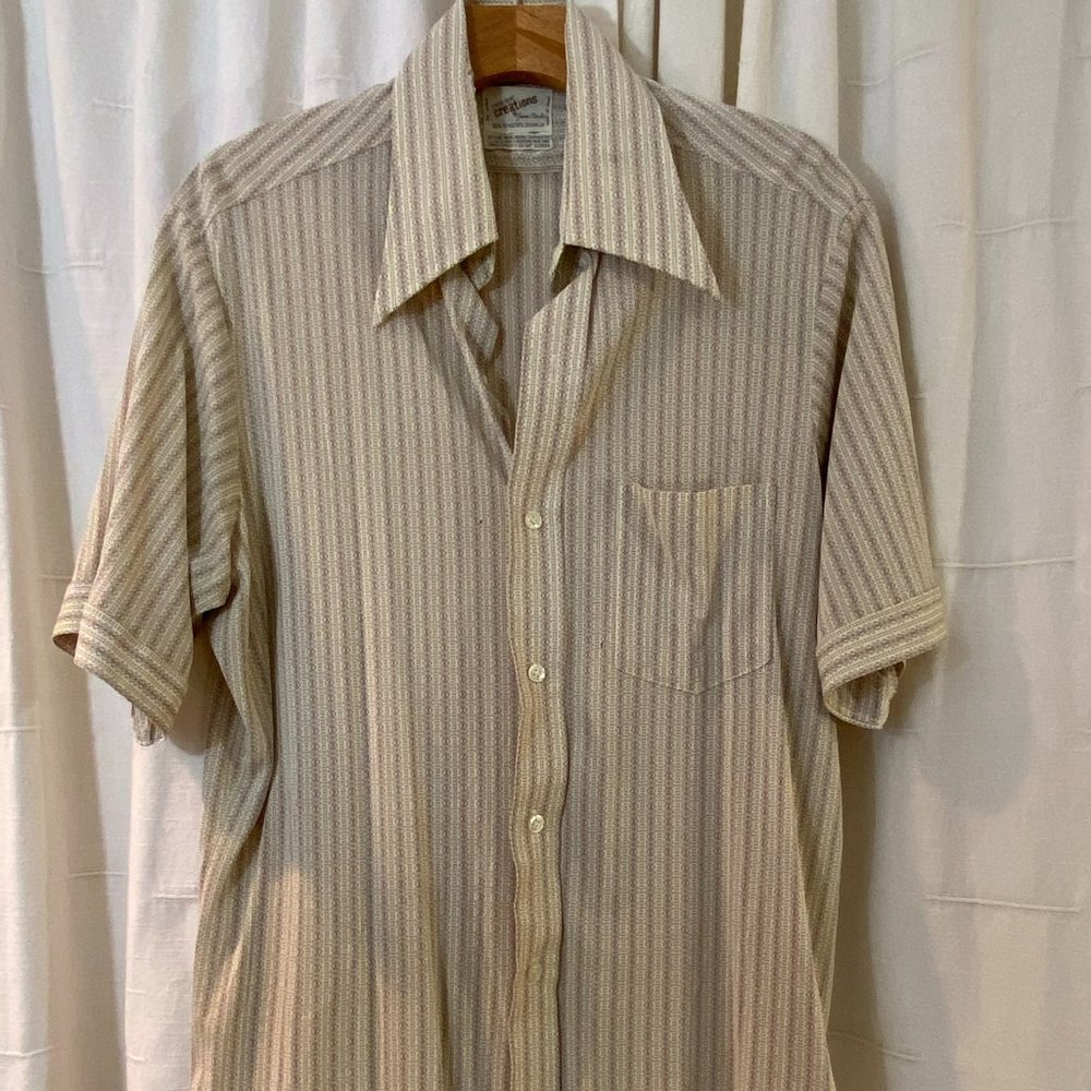 Vintage Men's Short Sleeve Button Down Shirt